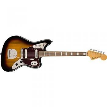 Squier Classic Vibe '70s Jaguar Electric Guitar, Indian Laurel, 3-Tone Sunburst