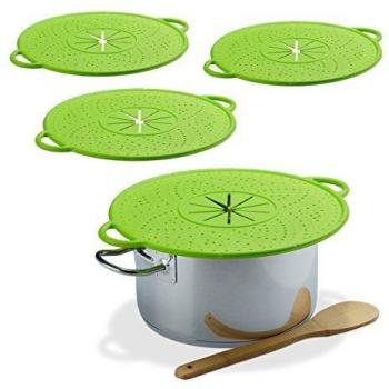 Set di coperchi in silicone verde 30 cm