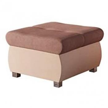 Pouf in velluto rosa 60 x 60 x 39 cm
