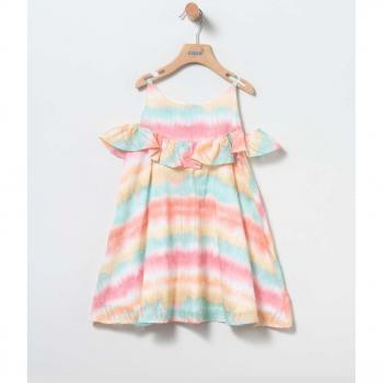 Arcoíris en Tierras: Vestido de Niña con Volante