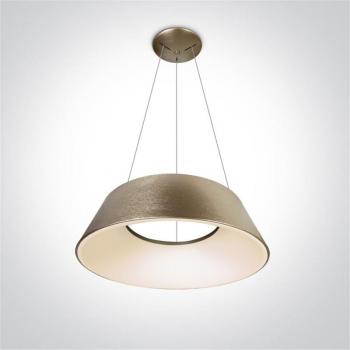 Colgante de luz LED 60W 3000K con acabado oro cepillado ONE LIGHT 63058BGL/W