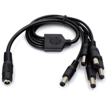 1 weiblicher Stecker auf 2/3/4/5/8 männliche Stecker Kabel für CCTV und LED Streifen 12V DC 2.1*5,5mm