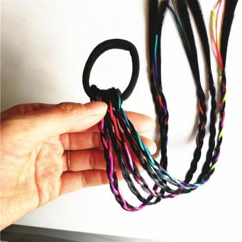 Élastique à cheveux coloré pour petites filles