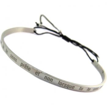 Bracelet acier « Messages » 3 mm – Les Trésors De Lily P4285