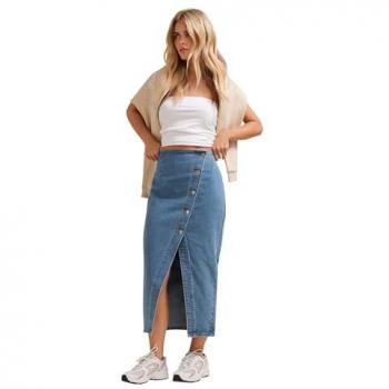 Jupe PixieGirl 100% Coton Petite Bleu Asymétrique