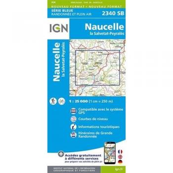 IGN Karte Serie Bleue Naucelle La Salvetat-Peyrales