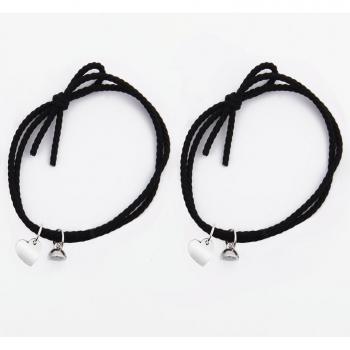 Couple's Magnetic Heart Bracelets