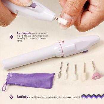 Aparato de Perforación en Uñas Pequeño con Kit de Pulido
