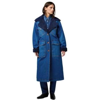 Donna Giacca Jeans Wrangler Loose Fit Blu 112370813