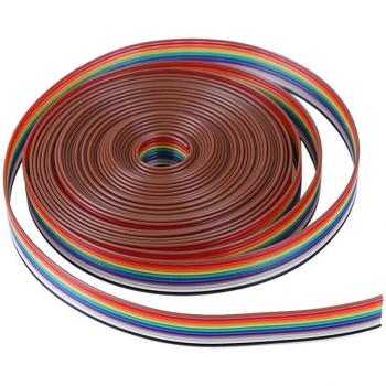 5 Meters 10-Way Flat Rainbow Cable