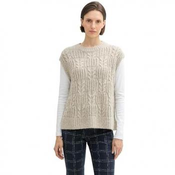 Tom Tailor Loose Fit Pullunder mit überschnittenen Schultern, Größe L