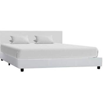 Premium White Faux Leather Bed Frame 140x200 – Luxury Finish