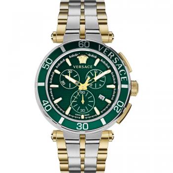 Versace Chronograph Herrenuhr VE3L00422, 45mm, 5ATM