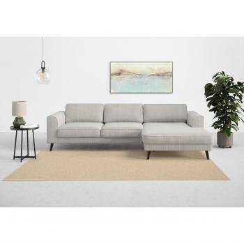 TRENDMANUFAKTUR Ecksofa Lumber Jack, zeitloses Design, beige