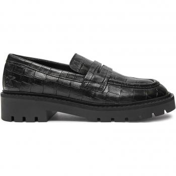 Calvin Klein: Mocasin de Piel con Plataforma y Diseño de Cocodrilo