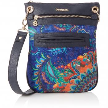 Desigual Bols_bandolera Atenas 5000, Umhängetasche für Damen, Blau