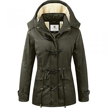 Parka Cálida Uoiuxc para Mujer con Forro Polar y Capucha