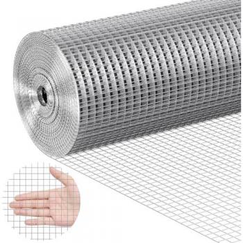 Vevor Drahtgeflecht 61 cm × 15 m – 0,9 mm Verzinkung, 12,7 × 12,7 mm Maschendrahtrolle, für Kaninchenkäfige