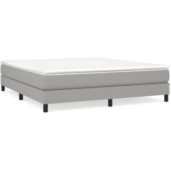 King Size Box Spring Bed Frame – VidaXL Light Gray