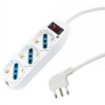 Ciabatta Elettrica Extrastar – 5m, 3 Posti Schuko 10/16A + Interruttore 10A