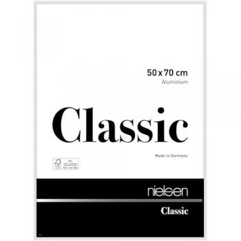 Cadre Aluminium Blanc Brillant, 50 x 70 cm, Modèle Classic