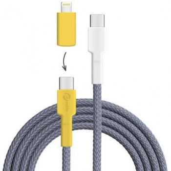 Recable Schnelllade‑Kabel USB‑C zu Lightning 1 m, Grau