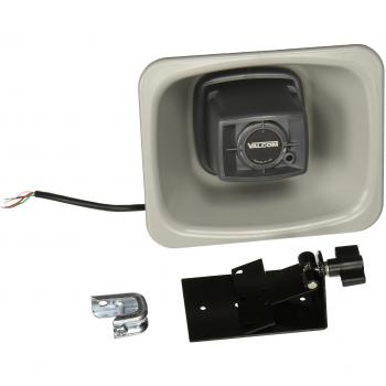 Valcom 3W Amplified FlexHorn Speaker for Exterior Use, Gray