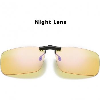 Men's Yellow Filter Clip-on Glasses for Blue Light Protection