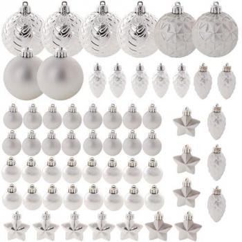 Éclat de Noël : Lot de 60 Boules Indestructibles en Argent