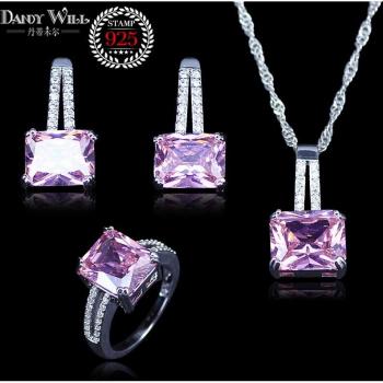 Anillo Elegancia Rosa Plata