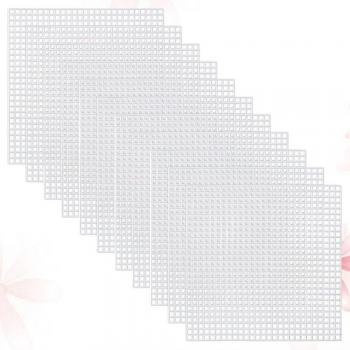 30 Pcs 8x8cm Plastic Canvas Sheets for Sewing