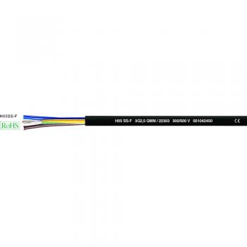 Helukabel 3G 1mm² H05SS-F High-Temperature Cable Black Meter Length