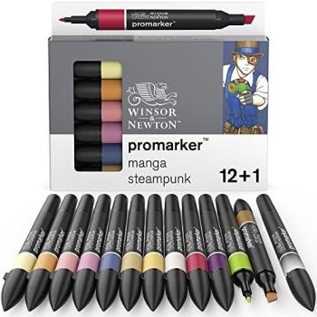Winsor & Newton Promarker 12 x Manga – Steampunk Versie