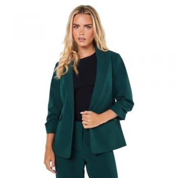 Petite Ruched Sleeve Blazer