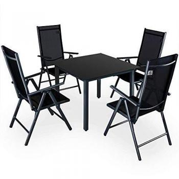 Gartenmöbelset Bern 5-tlg. Aluminium Anthrazit