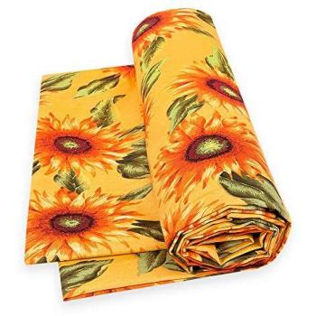 Telo Copritutto Girasoli Giallo 270x280 cm in Cotone