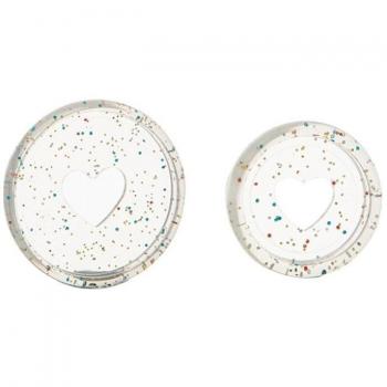 20pcs Heart Glitter Sequin Notebook Binding Rings G92E