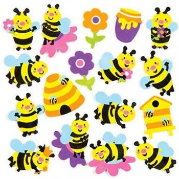 Dekorative Moosgummi Bienen (Set mit 120)