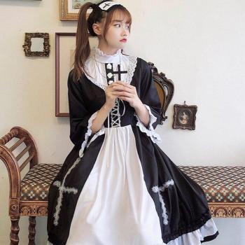 Chic Cross Black Punk Dress