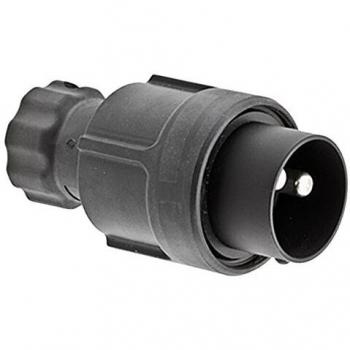 Hella 8JA 001 931‑061 Schraubring-Stecker, 2‑Pol – nato‑oliv/schwarz (Crimp/Lötstift)