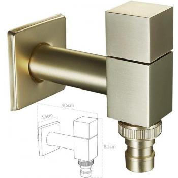 Wasserhahn-Glas mit Gold-Pinselfinish
