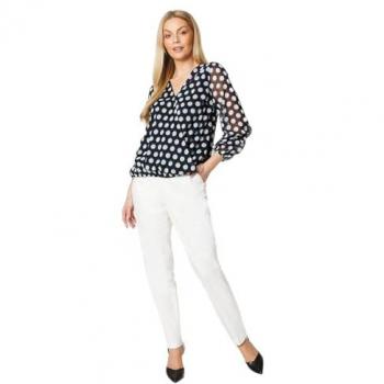 Tall Stretch Cigarette Belted Trousers