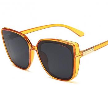 Lunettes de soleil pour femmes en plastique carrées UV400 de styliste rétro