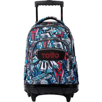 Mochila Musika Escolar con Ruedas Renglones