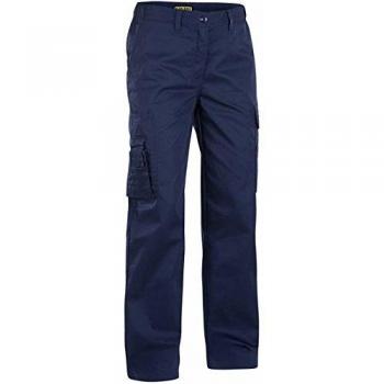 Tuta di lavoro donna: pantaloni piegati blu marino, taglia M