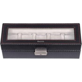 Custodia Elegante Carvòn Nero, 5 Orologi – Portagioielli Sacher