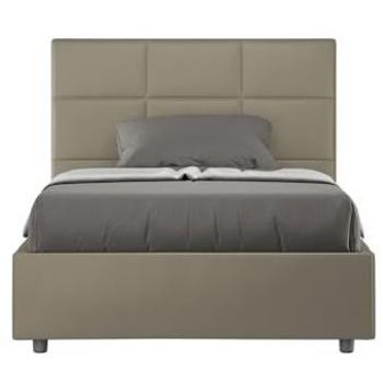 Letto 1 piazza e mezza imbottito cappuccino 120x200