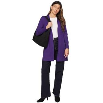 Purple Longline Seam Cardigan, Women’s, Size Large – Wallis