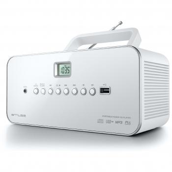 Muse M-28RDW Système stéréo portable Numérique 3 W Blanc