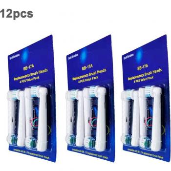 16pcs Replacement Electric Toothbrush Heads for Braun Oral-B D12, D16, D29, D20, D32, OC20, D10513, DB4510k 3744 3709 3757